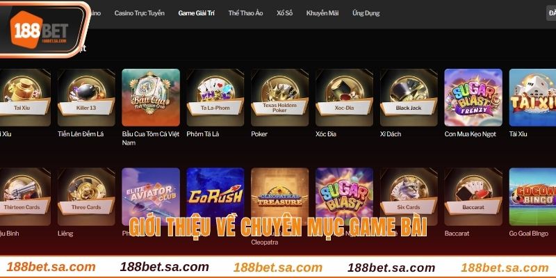Game Bài 188BET - Điểm Hấp Dẫn Mọi Tay Chơi Khám Phá 1 Game bài 188BET có tỷ lệ thắng và trả thưởng cực cao