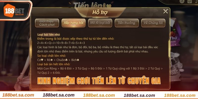Tiến Lên Miền Nam - Kinh Nghiệm Ra Bài Chắc Thắng Tại 188BET 3 Việc nhớ bài là một trong những chiến thuật cơ bản nhưng rất hữu dụng